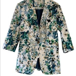 Coldwater Creek Floral Blazer, 3/4 sleeve